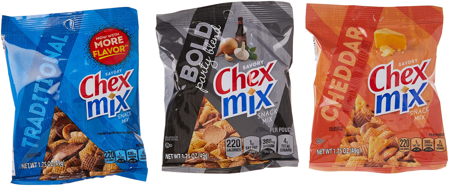 Chex Mix Classics Snack Mix, 1.75 Ounce (Pack Of 30)