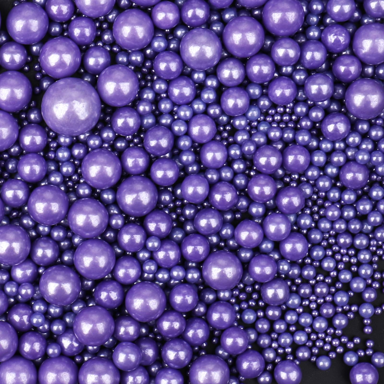 Purple Sprinkles for Cake Decorating, 120g/4.23oz Edible Purple Pearl Sprinkles Mix, Sugar Candy Pearls for Baking, Cookie Decor
