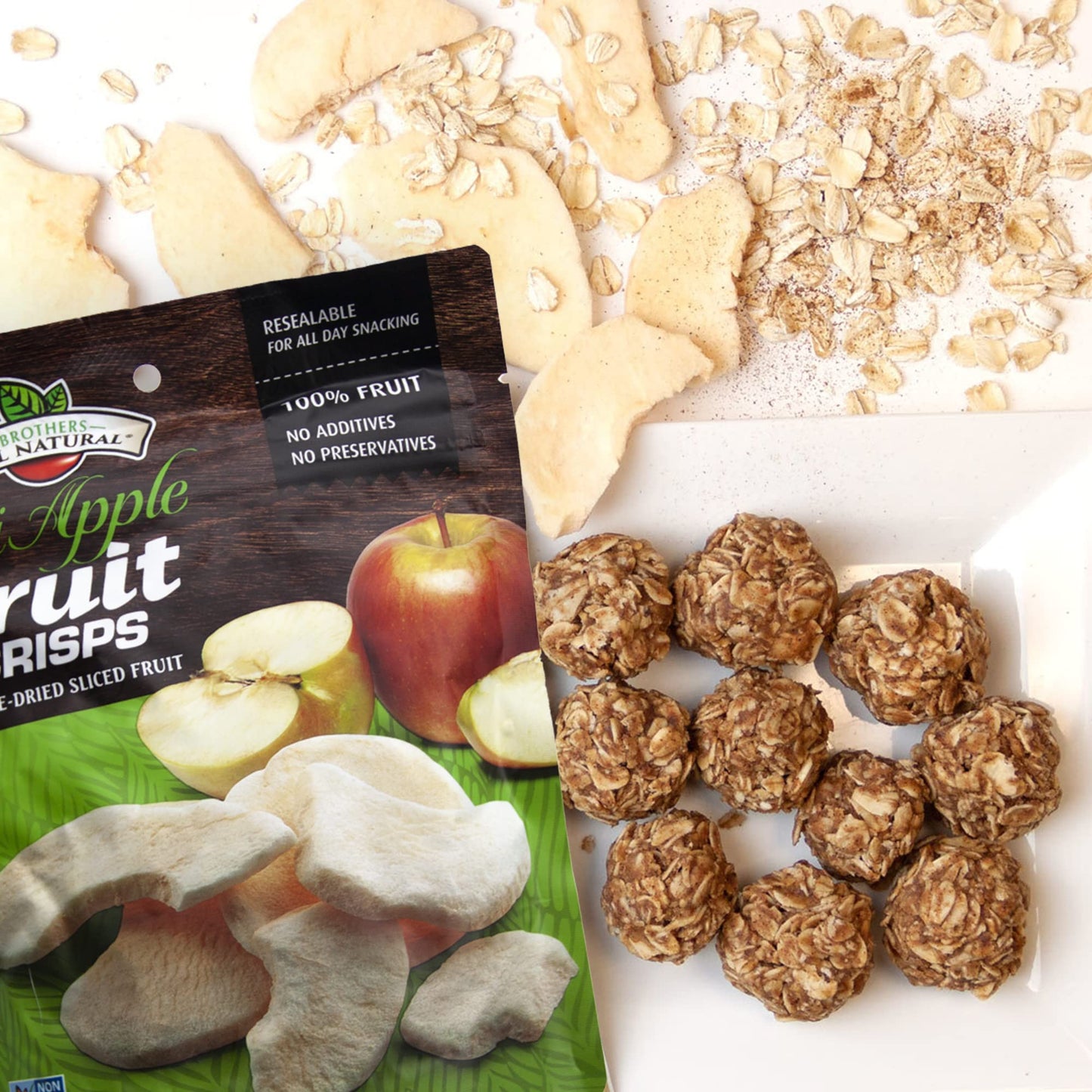 Brothers All Natural, Fuji Apple Freeze Dried Fruit Crisps, Gluten Free, Non-Gmo, Nothing Added, 1 Oz. Resealable Pouch (Pack Of