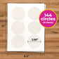 DecoPac PhotoCake® Pre-Cut 3 Circles, A4 Frosting Sheets, Paper, Model 13058, Pack of 144