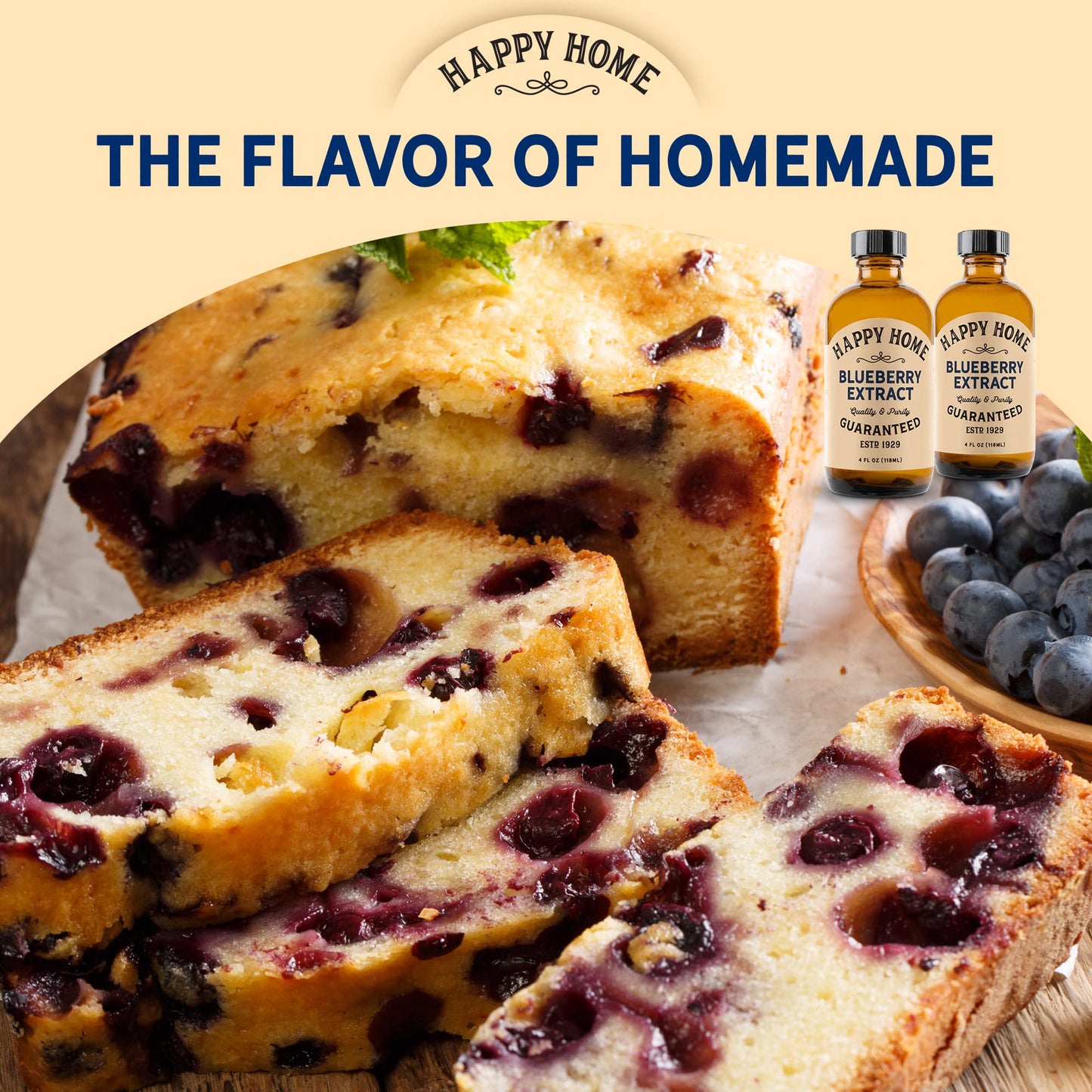 Happy Home Premium Natural Blueberry Flavor - Certified Kosher, 4 oz.