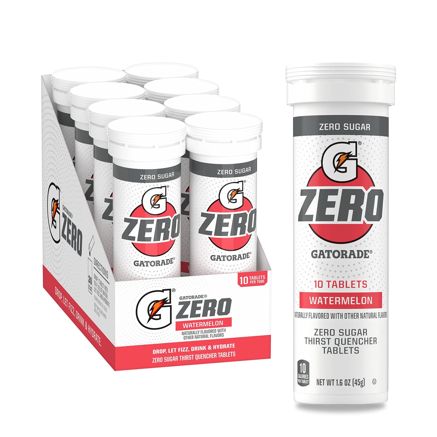 Gatorade Zero Tablets, Watermelon Flavor, Pack of 80, 1.6 oz