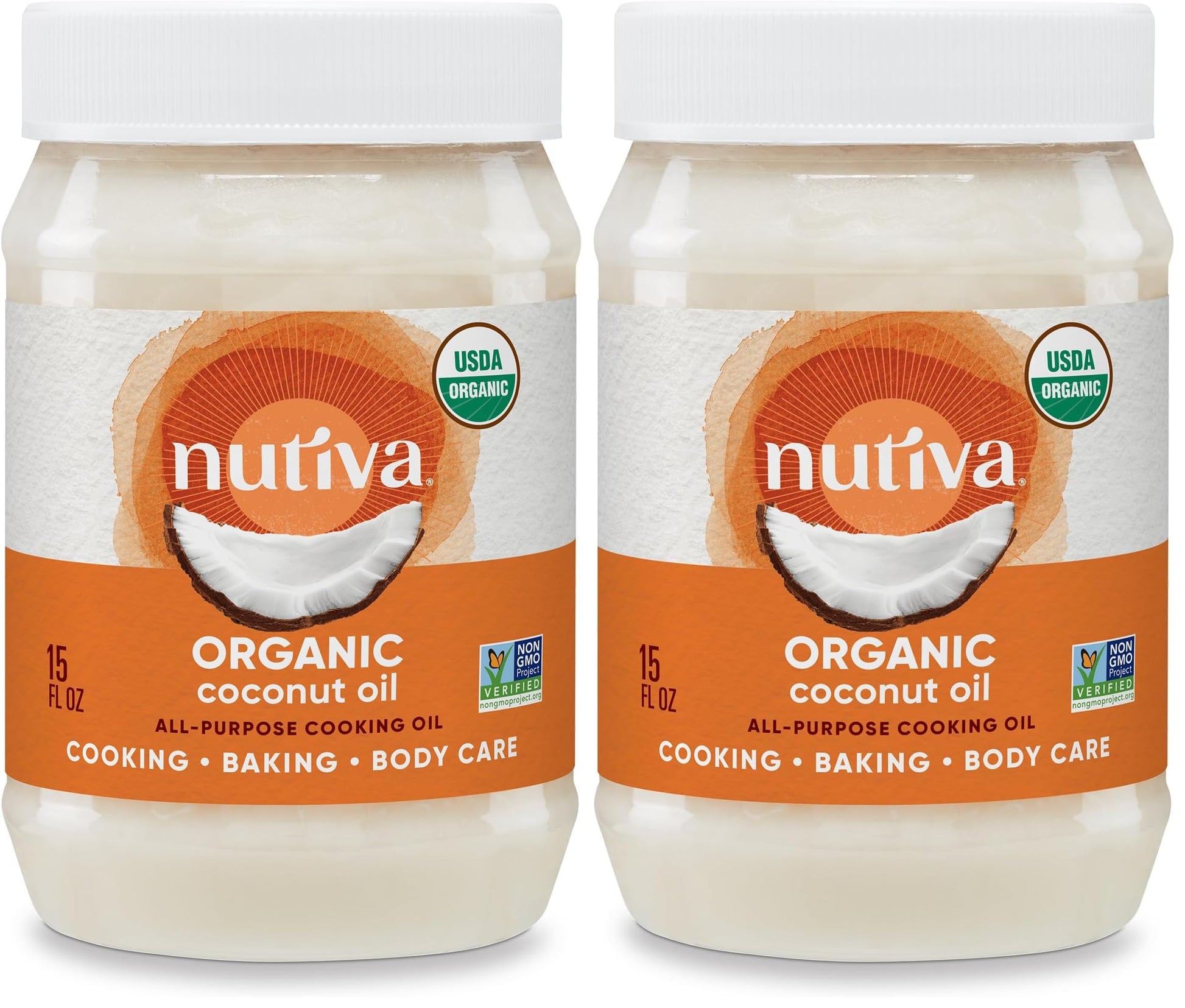 Nutiva Organic Steam-Refined Coconut Oil, 15 Fluid Ounce, USDA Organic, Non-GMO, Vegan, Keto, Paleo, Neutral Flavor and Aroma fo