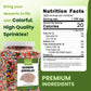 Toss Rainbow Sprinkles Jimmies, 14 Oz, Decorating Topping For Baking, Ice Cream, Cake, Cupcakes, Resealable Container