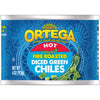 Ortega Diced Hot Green Chiles, 4 oz