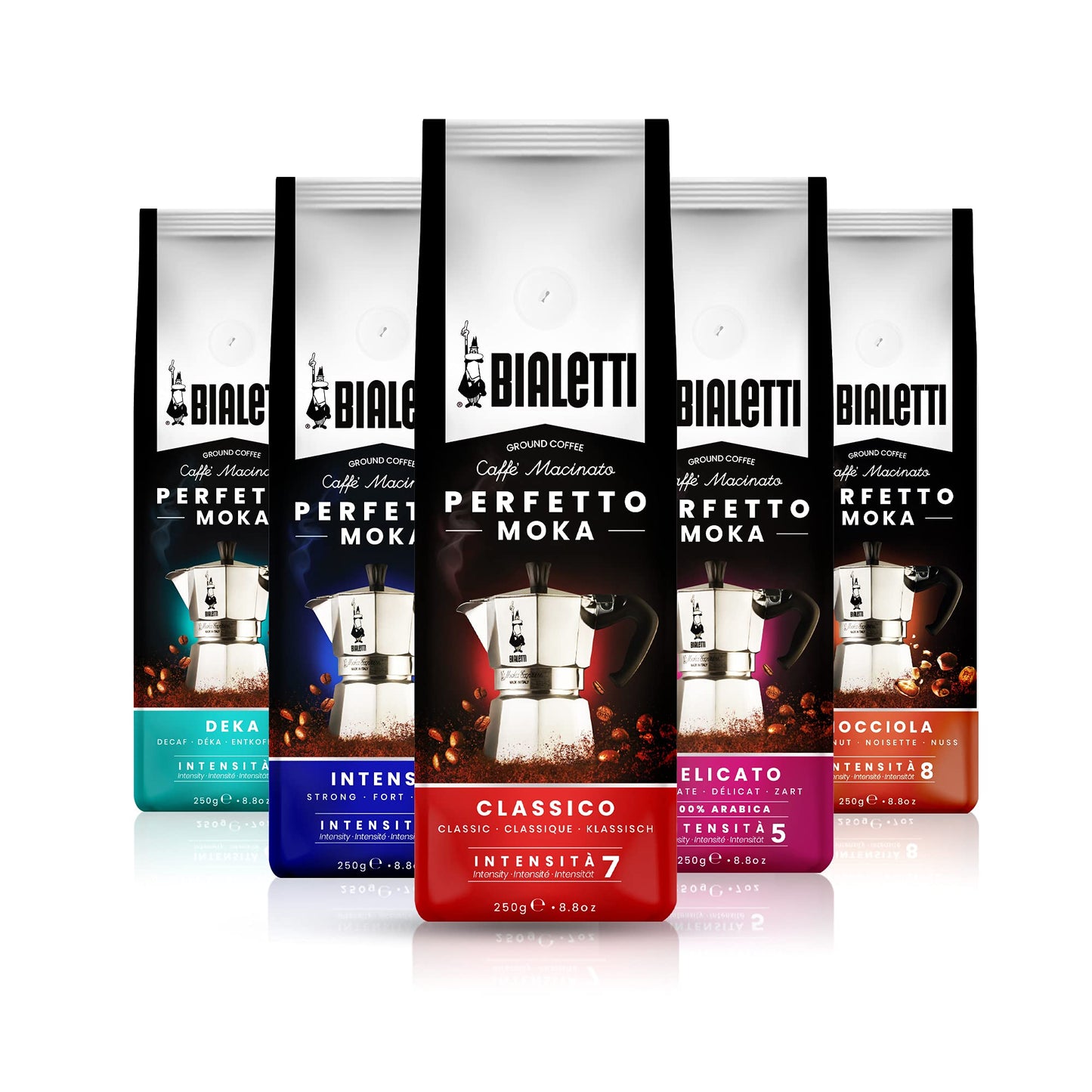 Bialetti Caffe Italian Roasted - 8.8 Oz Espresso Ground Coffee - Classico Perfect For Moka - Intensity 7