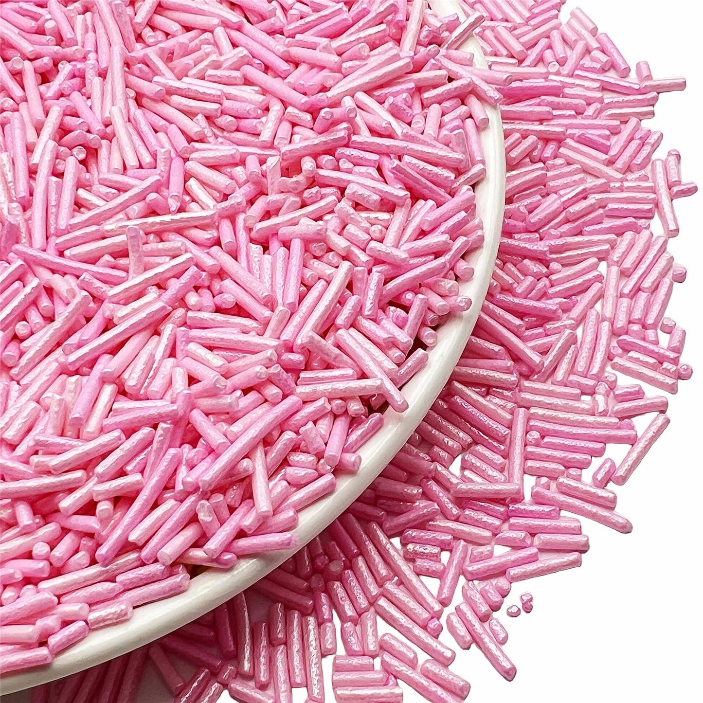 Se Si&Moos Pink Jimmies Sprinkles Pink Sprinkles For Cake Decorating Edible Crunchy Jimmies For Topping Ice Cream, Cookies, Cake