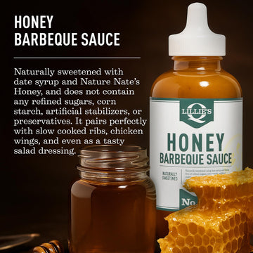 Lillies Q - Honey BBQ Sauce  Gourmet Sweet BBQ Sauce  enhanced Ingredients  Made with Gluten-Free Ingredients (15 oz  2-Pack)