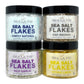 Sea La Vie  Salt Flakes  Set of 4 x 3.5 oz  Variety Pack  Kosher Handcrafted Gourmet Flakey Finishing Salt Pyramids from the Mediterranean Sea