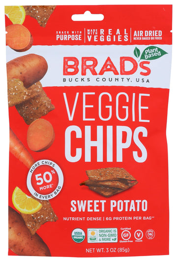 Brad'S Raw, Chips Sweet Potato Organic, 3 Ounce