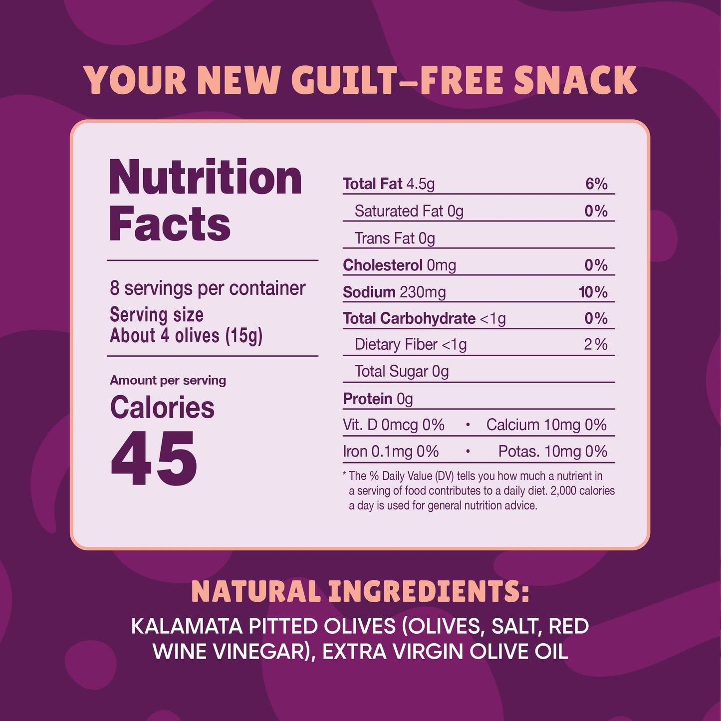 Freestyle Snacks Kalamata Olive Snack Packs, Marinated in Extra Virgin Olive Oil, 4oz (6 Pack) - All Natural, Non-GMO, Paleo, Keto