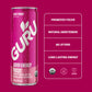 GURU Fruit Punch Organic Energy Drinks  Clean Energy Drink with Plant Based Natural Caffeine from Green Tea + Focus with L Theanine  Gluten Free and Vegan  140MG Caffeine  12oz (Pack of 12)