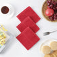 Glynniss Dishcloths Kitchen Highly Absorbent Dish Rags 100% Cotton Dish Cloths For Washing Dishes (Red)