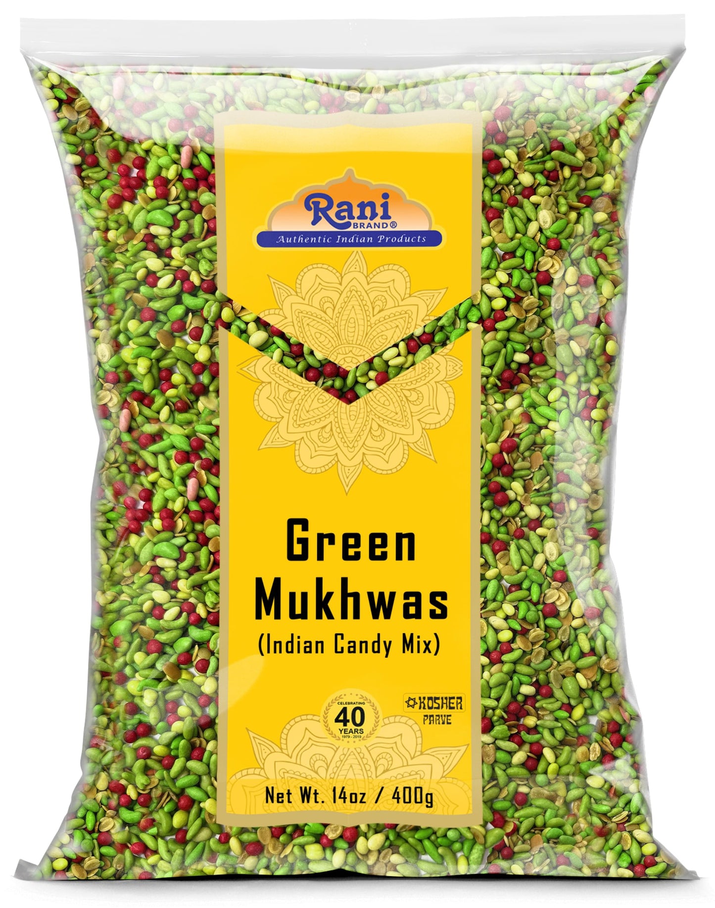 Rani Green Mukhwas (Special Digestive Treat) 14Oz (400G) ~ Vegan | Indian Candy Mouth Freshener | Kosher