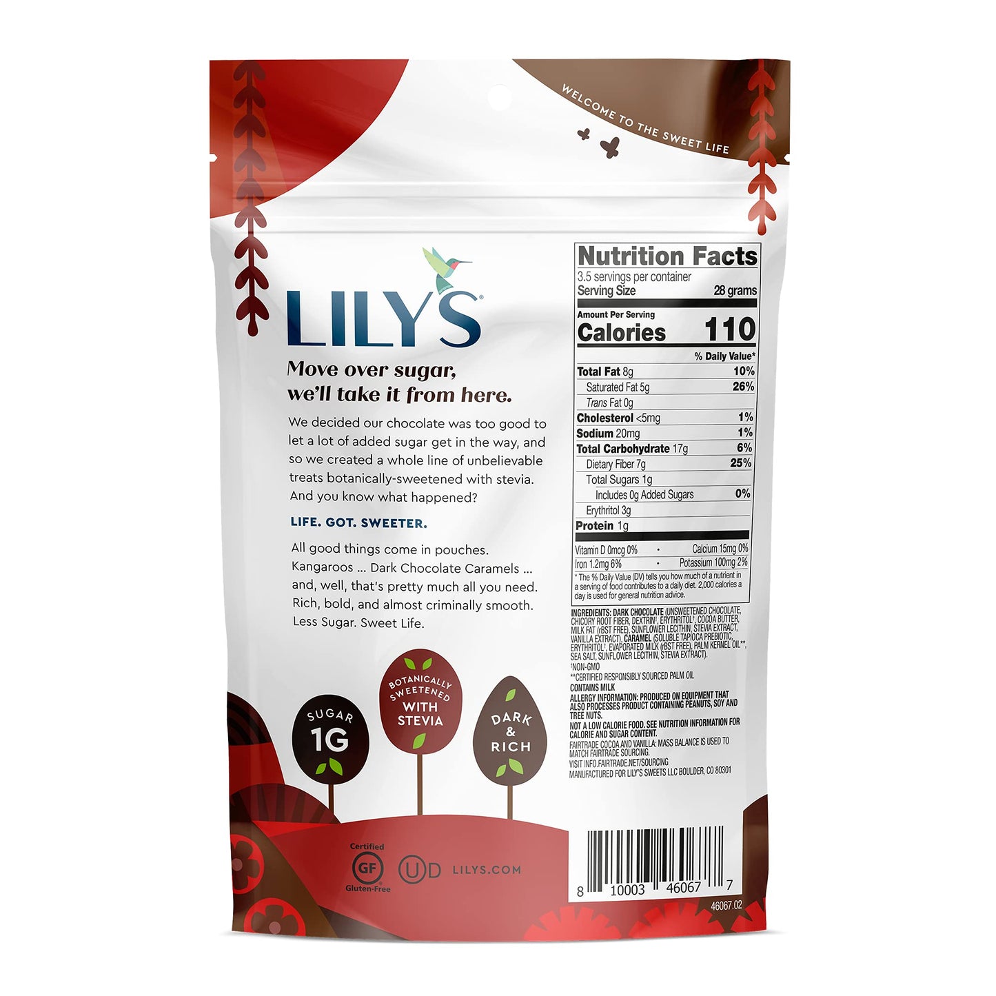 Dark Chocolate Covered Caramels By Lily'S Sweets | Made With Stevia, No Added Sugar, Low-Carb, Keto Friendly | Fair Trade, Glute