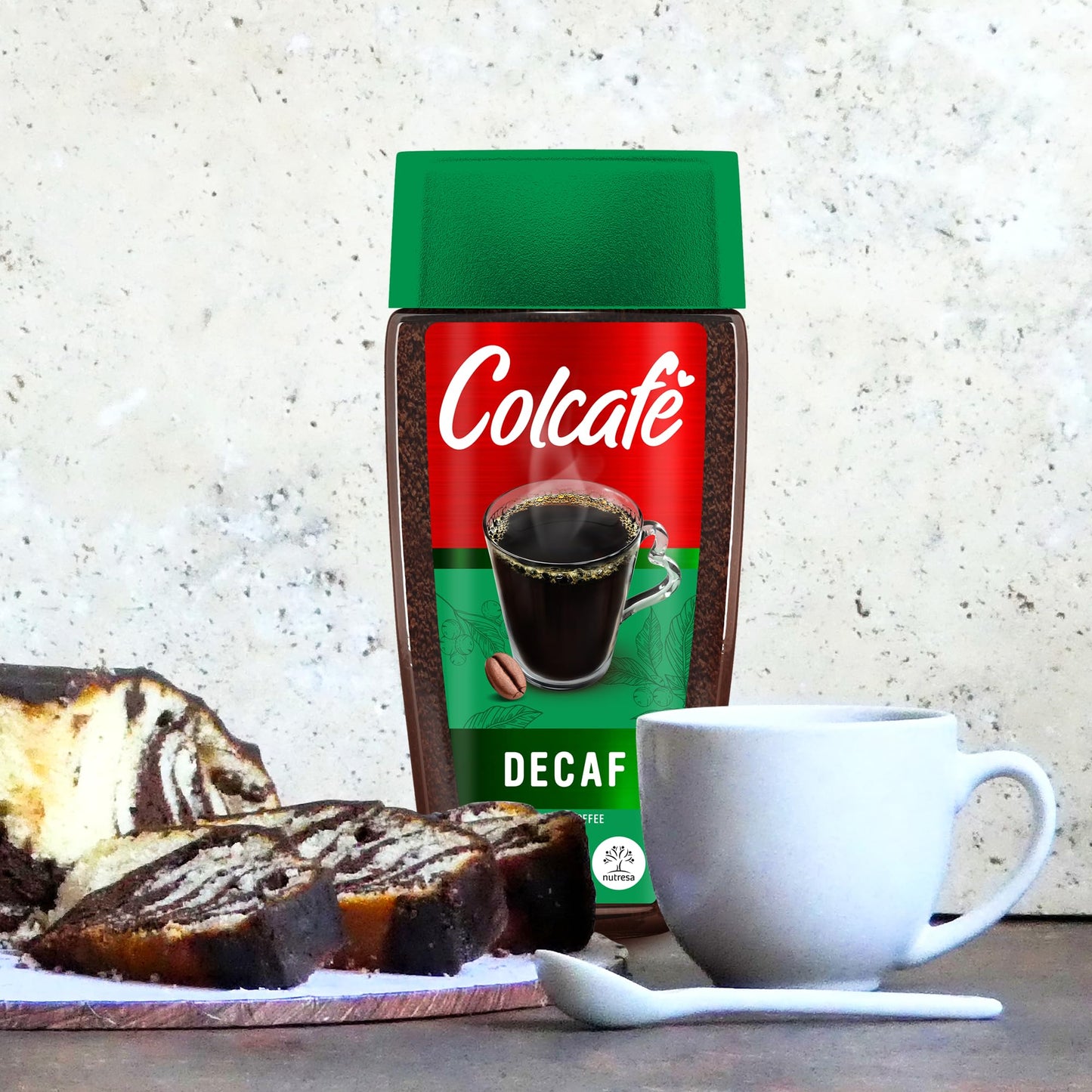 COLCAFE Instant Decaf Coffee Jar | 100% Colombian | 3 Ounce | No Caffeine, Ready in Seconds