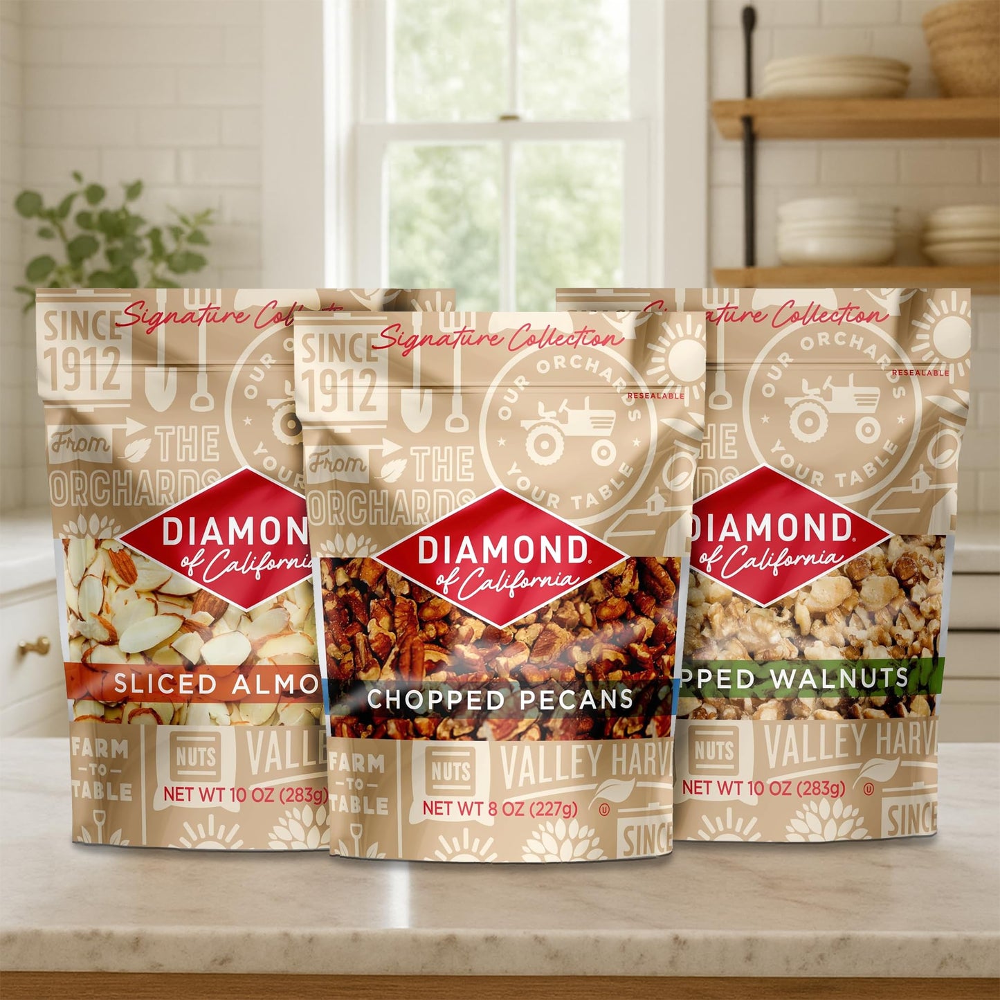 Diamond of California Signature Collection Raw Pecan Halves and Pieces  Shelled Pecans for Wholesome Snacking or Topping Your Favorite Dishes  8 oz.