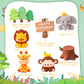 Jevenis Jungle Animals Cake Decoration Wild One Cake Decoration Safari Cake Decoration Giraffe Elephant Lion Tiger Cake Jungle A