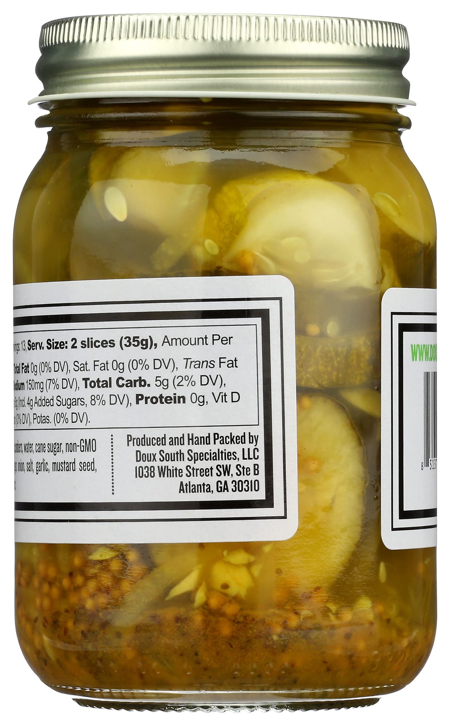 Doux South Sweet Soulshine Pickle Slices, 16 Oz