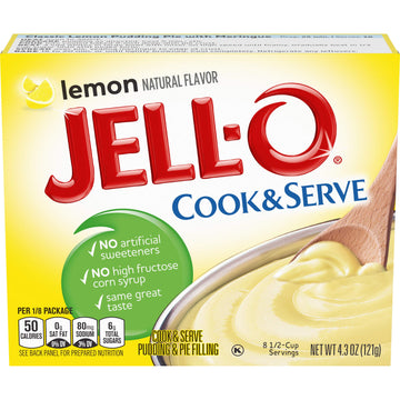 Jell-O Cook & Serve Lemon Pudding & Pie Filling (4.3 oz Box)