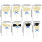 Gyufise 32Pcs 2025 Graduation Cupcake Toppers Glitter So Proud Of You Done Diploma Grad Cap Cupcake Picks Class Of 2025 Cake Dec