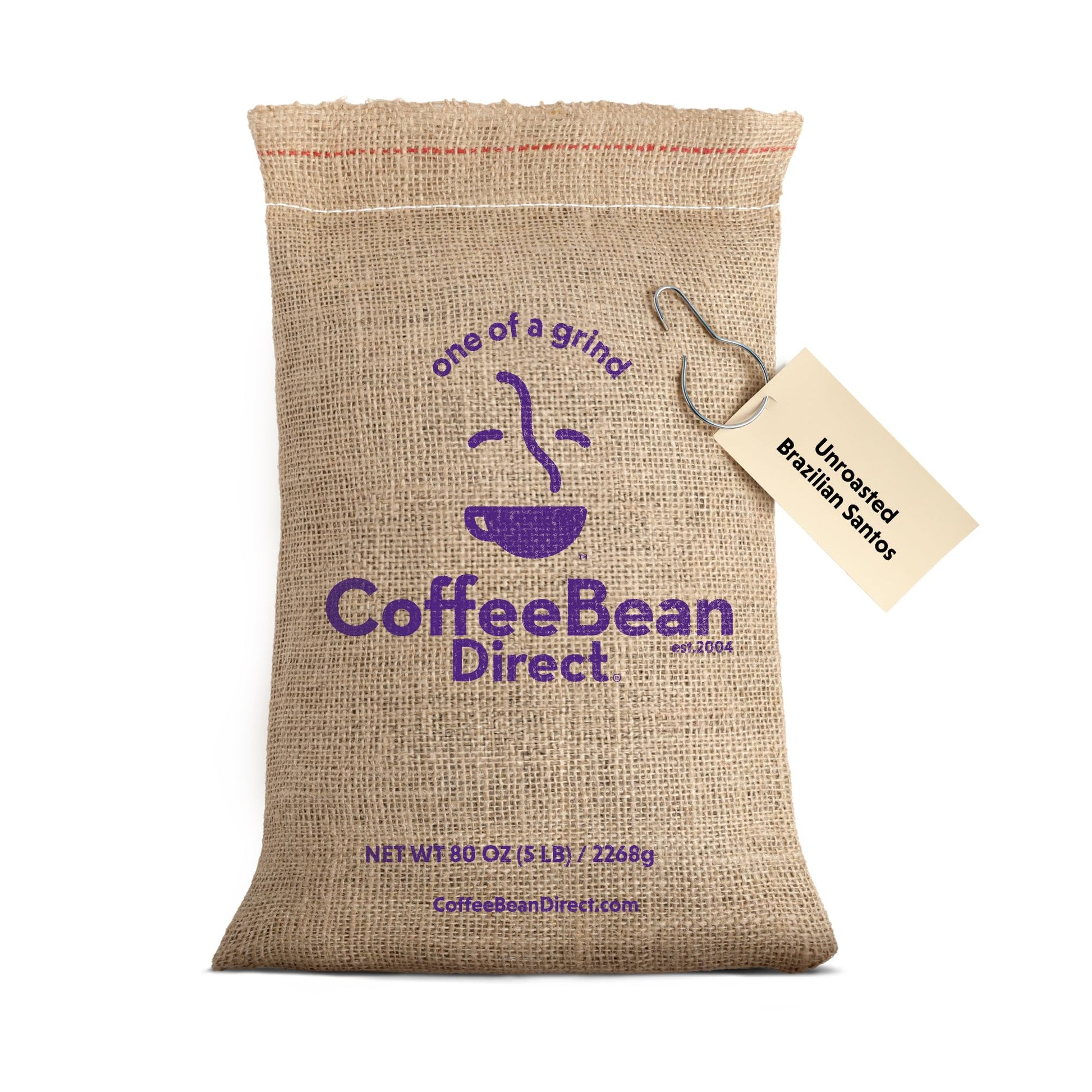 Coffee Bean Direct Unroasted Brazilian Santos, 5 Pound (Pack of 1)