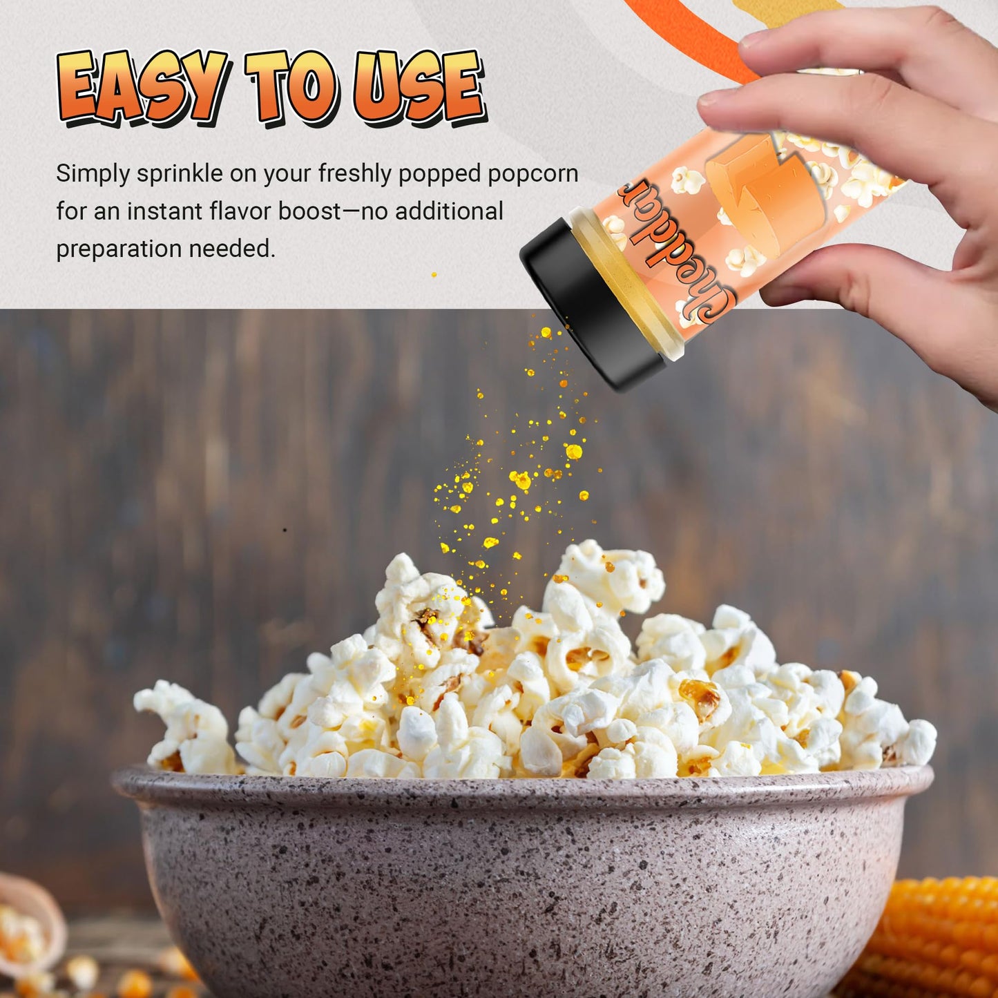 Smash Seasonings White Cheddar & Orange Cheddar Popcorn Seasoning - 2 Pack Of Delicious Popcorn Seasoning In A Shaker Bottle