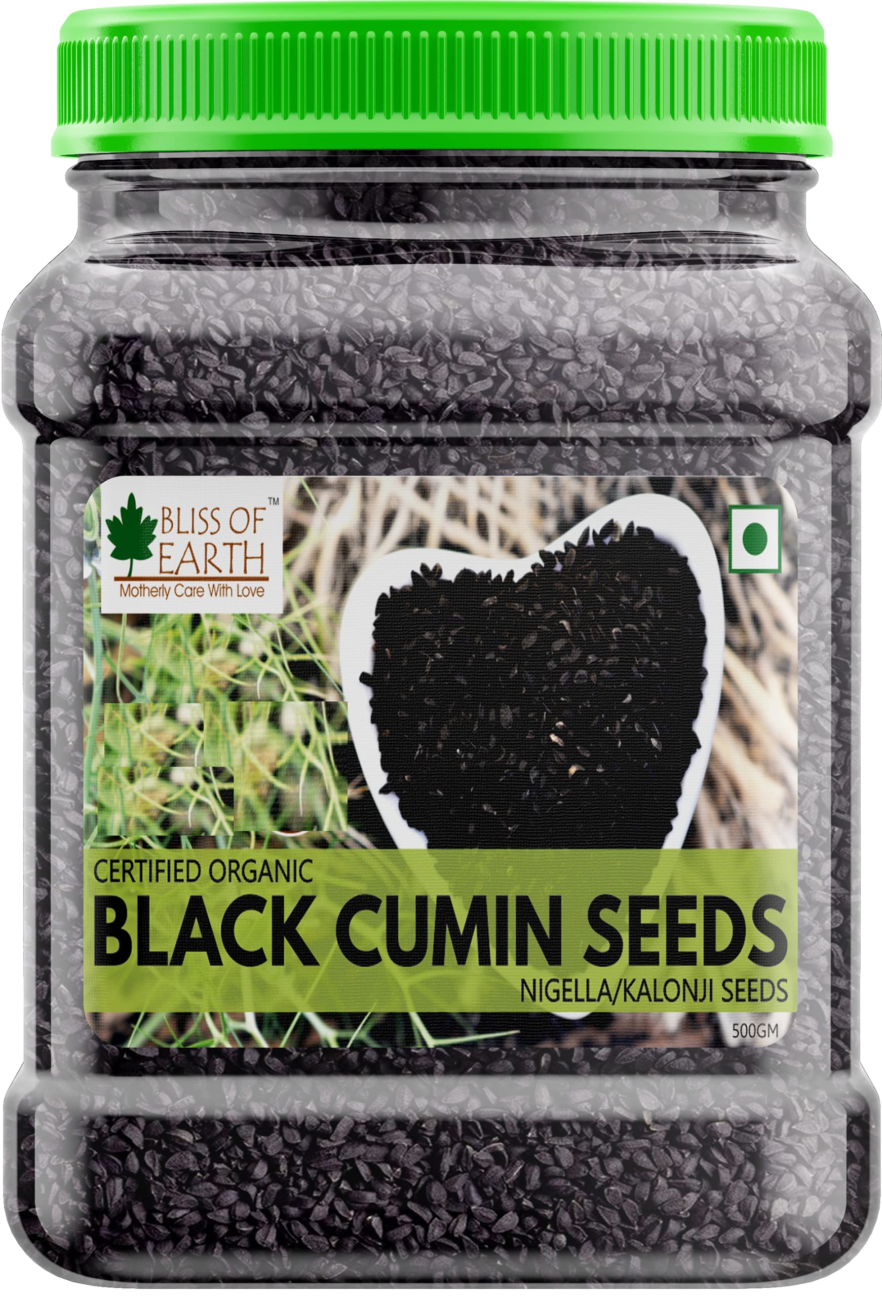 Bliss Of Earth 500Gm Certified Organic Nigella Seeds Kalonji Seeds, Black Cumin