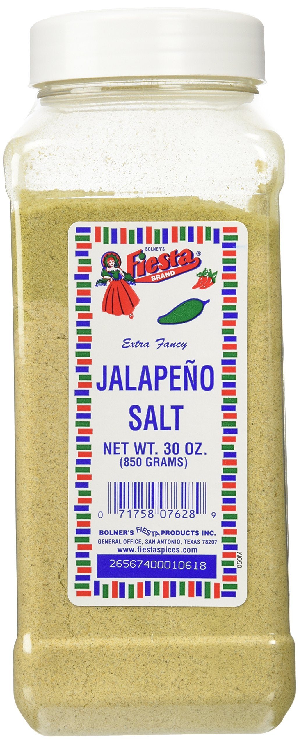 Bolners Fiesta Extra Fancy Jalapeno Salt, 30 Ounce, Pack of 1