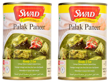 Swad Ready To Eat Palak Paneer Instant Mix Vegetarian Heat & Eat With No Added Preservative - 450 Grams (Pack Of 2)