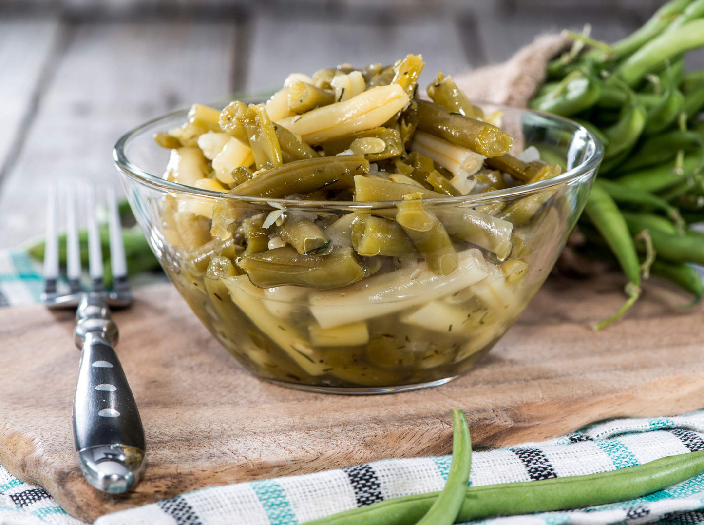 Green Jay Gourmet Pickled Green Beans In A Jar - Fresh Hand Jarred Vegetables For Cooking & Pantry - Home Grown Pre-Prepared Pic