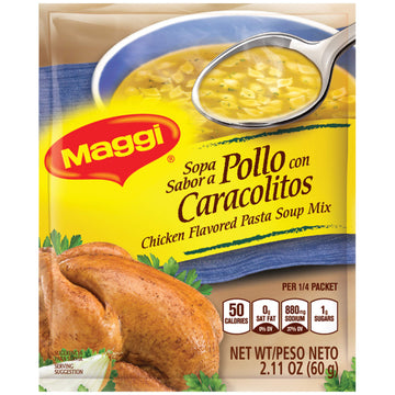 Maggi Chicken Flavored Pasta Soup Mix, 2.11 oz, 24 Count