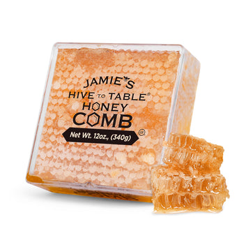 Jamie's Hive To Table 100% Raw Honeycomb, 12 Oz - All-Natural Pure Georgia Honeycomb, No Additives or Preservatives, Non-GMO