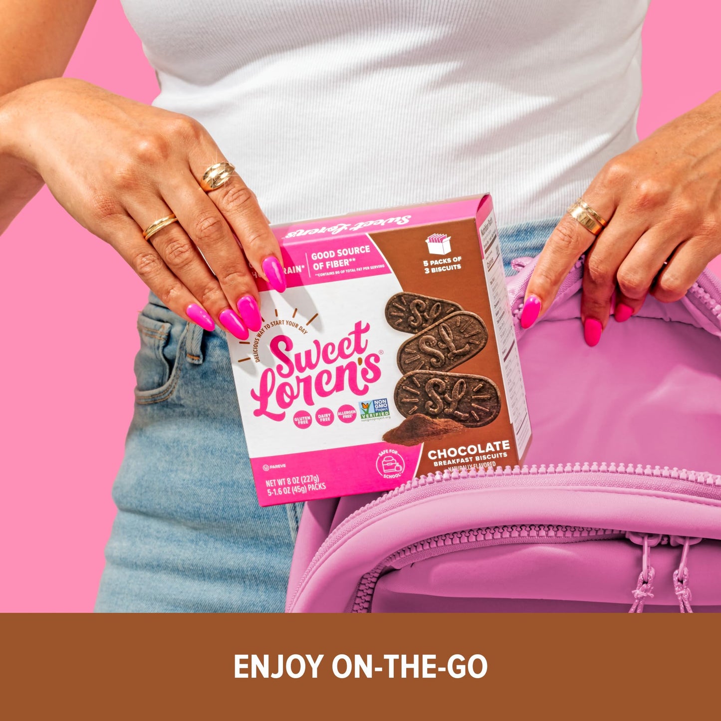 Sweet Loren s Vegan Breakfast Biscuits | Chocolate | 4g Protein, 19g Whole Grains | Plant Based, Gluten Free, Dairy Free, Nut F