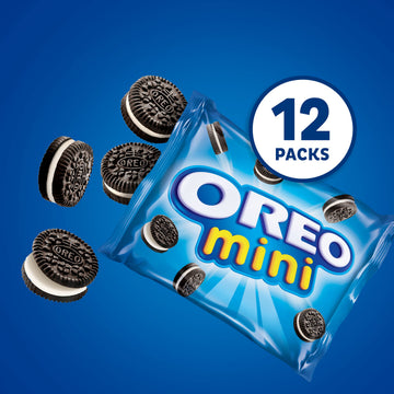 OREO Mini Chocolate Sandwich Cookies, 12 Snack Packs
