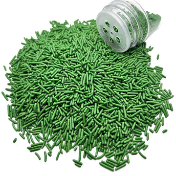 Se Si&Moos Sage Green Jimmies Sprinkles Edible Green Sprinkles Soft Jimmies Soft Sprinkles For Topping Ice Cream, Cookies, Cakes