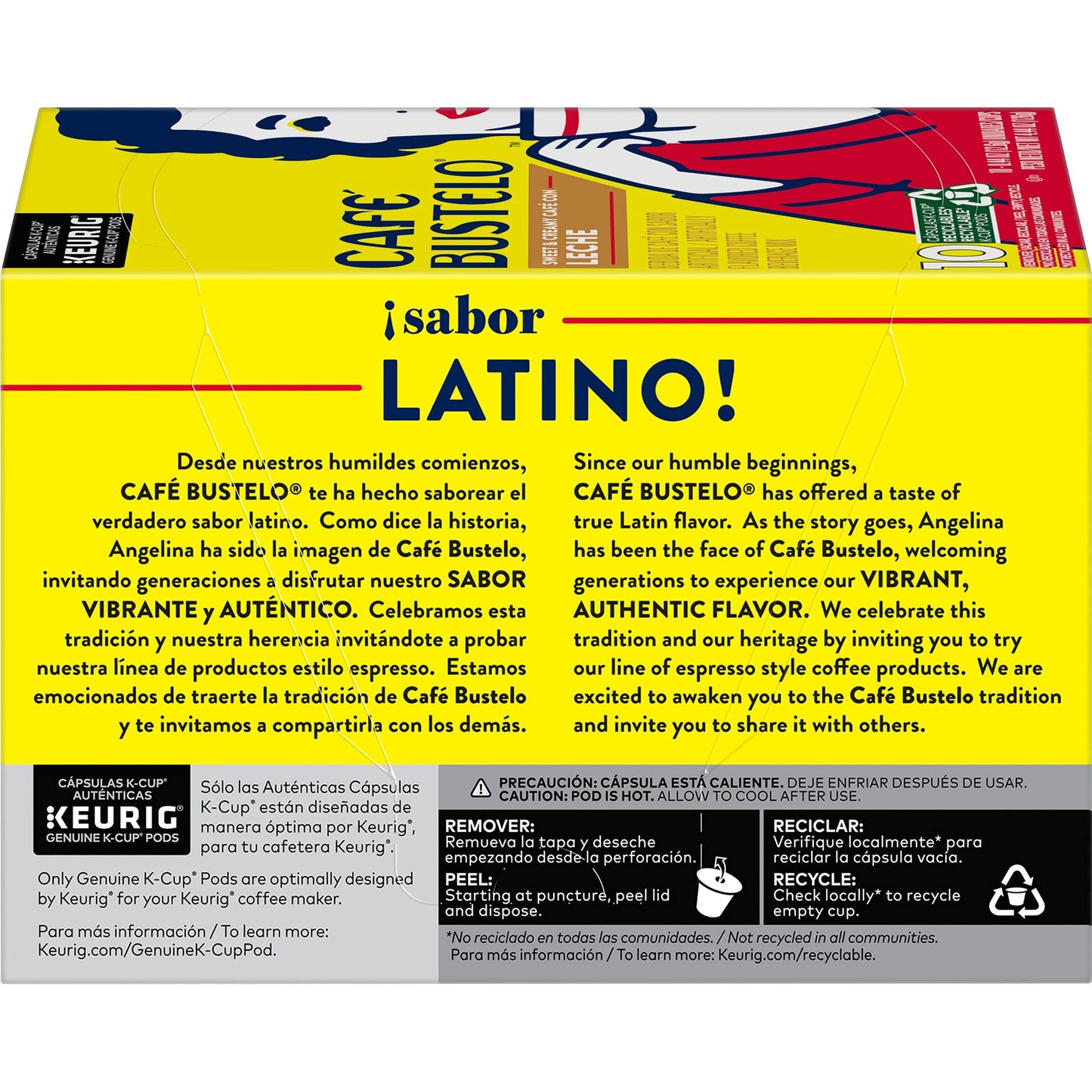 Caf   Bustelo Caf   con Leche Flavored Espresso Style Coffee, 60 Keurig K-Cup Pods