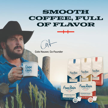 Free Rein Coffee Company, Homestead Medium Roast Whole Bean Coffee - Smooth & Balanced Coffee, 100% Arabica, Roasted In America