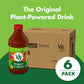 V8 Original 100% Vegetable Juice, 46 fl oz Bottle, Pack of 6 - Healthy Drink, No Added Sugar, Nutrient-Rich Beverage