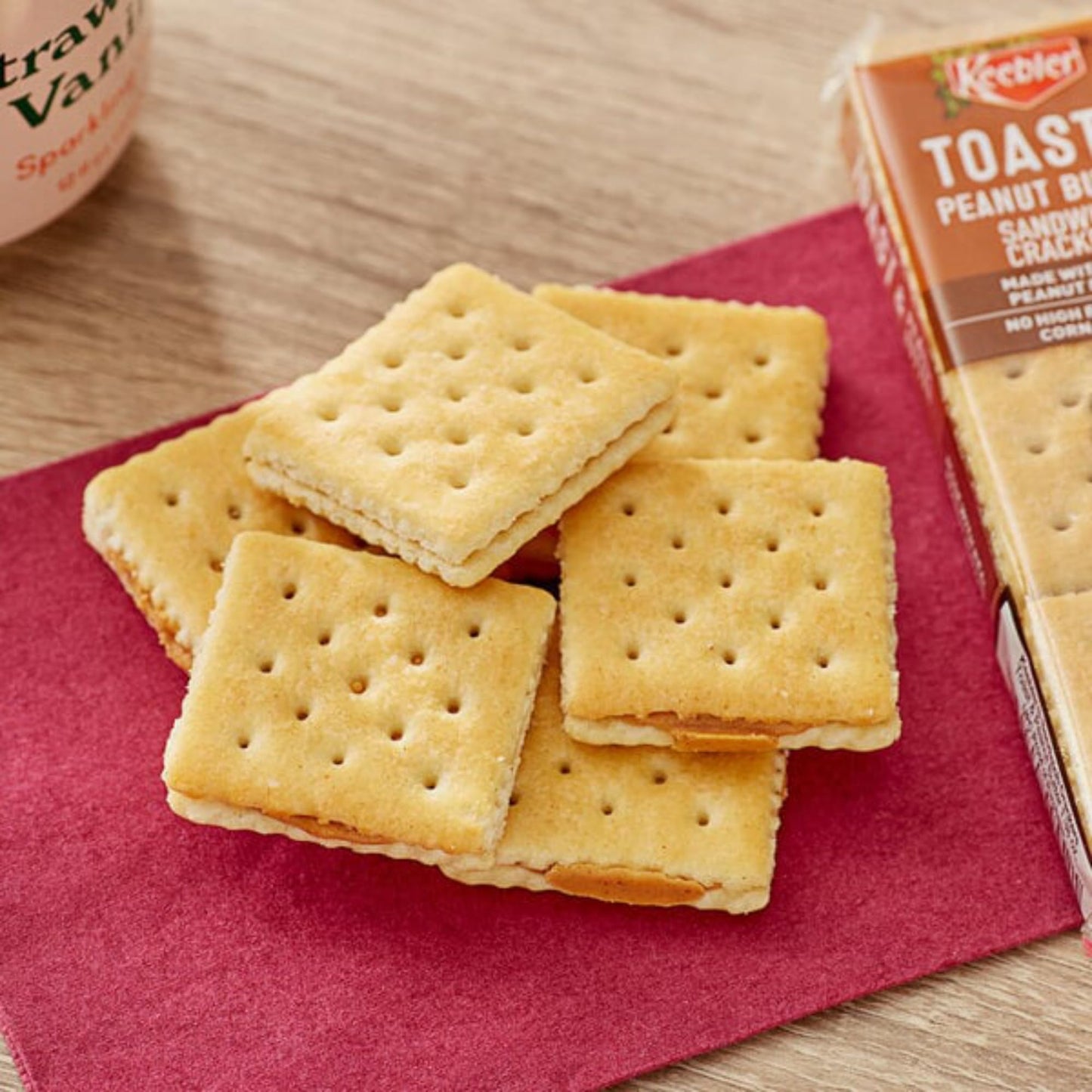 Keebler Toast & Peanut Butter Sandwich Crackers Snack Pack, 1.8 Oz (12-Pack)