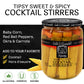 Sable & Rosenfeld Sweet & Spicy Cocktail Stirrers, Pickled Vegetables Skewers, 16 Fl Oz (Pack of 1)