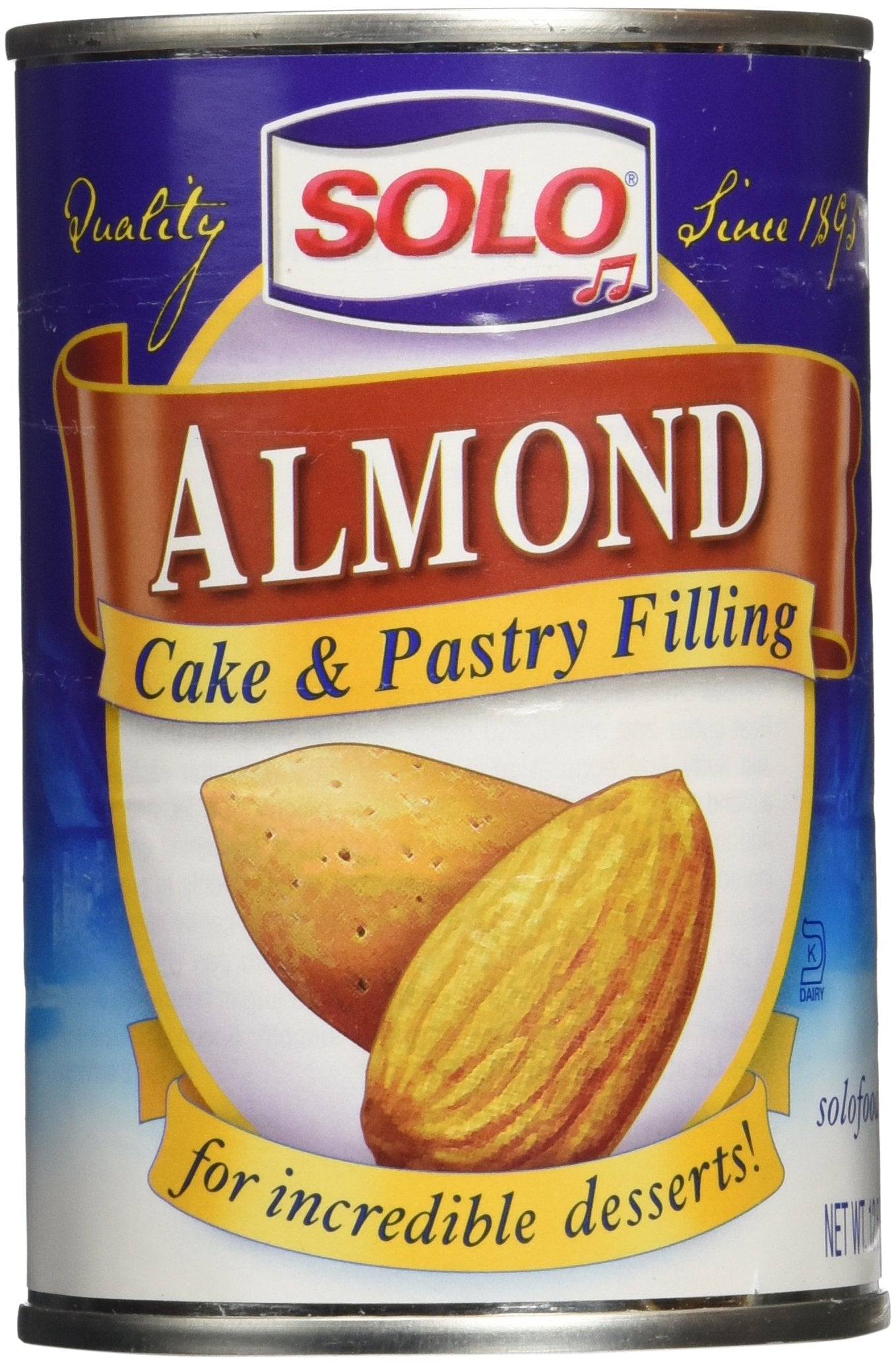 Solo Almond Cake and Pastry Filling, 12.5 Ounce (Pack of 6)