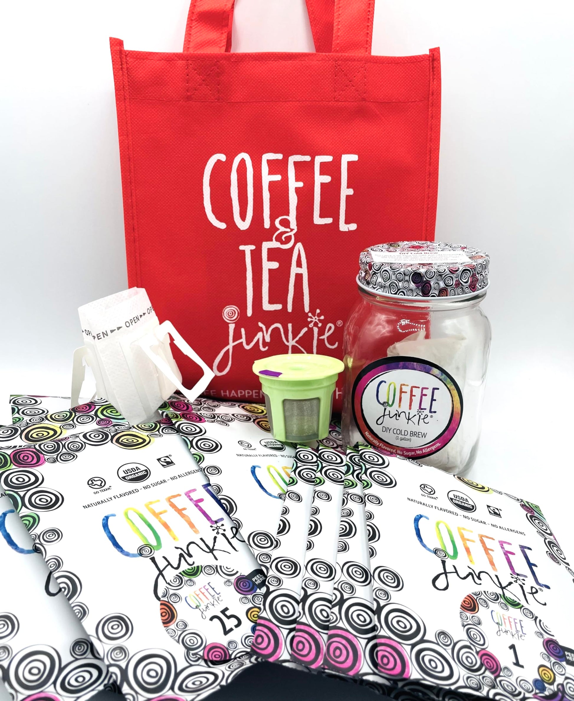 Coffee Junkie Organic Pour Over Coffee Advent Calendar - 25 Different Coffees - 1 Count