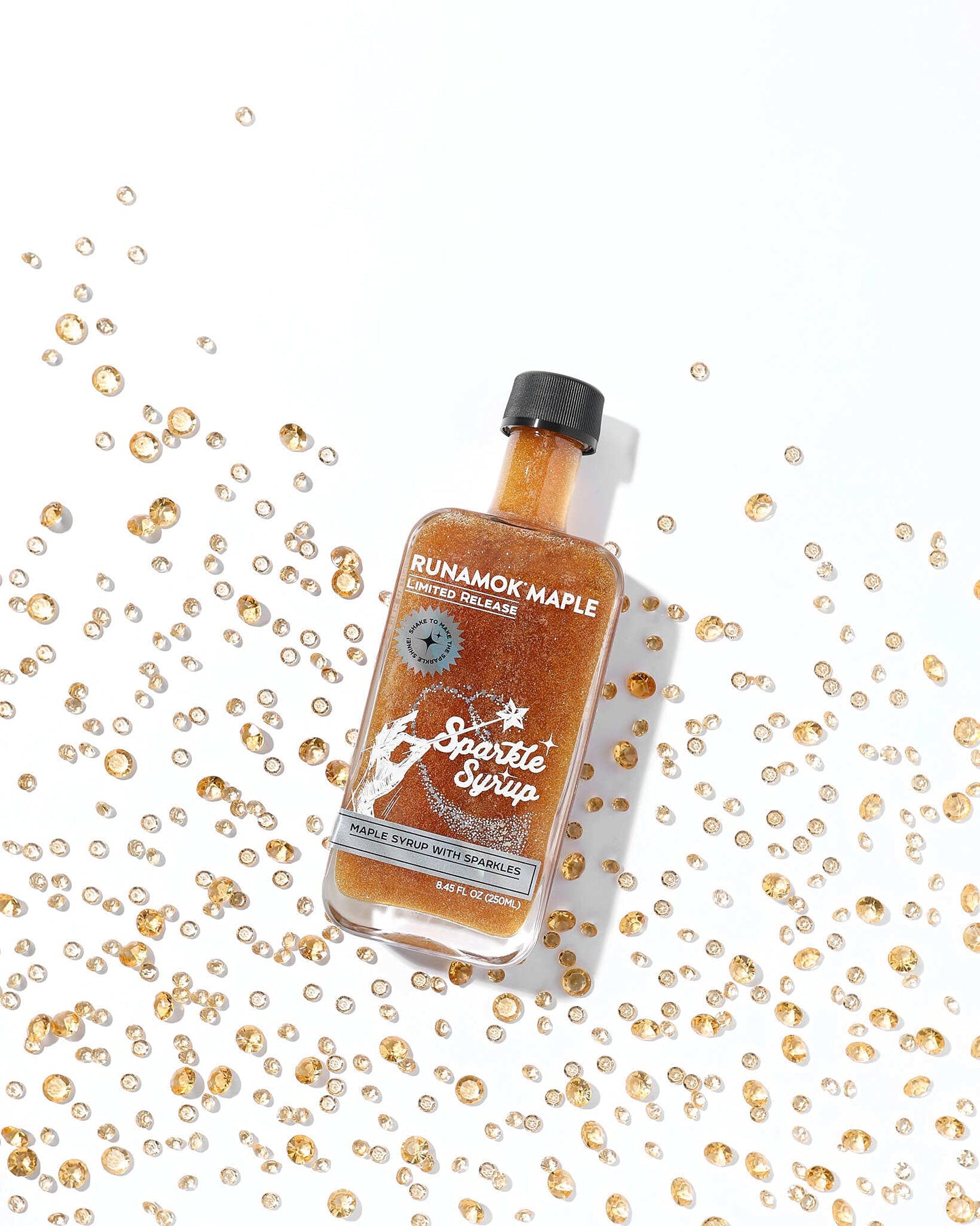 Runamok Sparkle Syrup - Maple Syrup with Edible Sparkles, 8.45 Fl Oz (250mL)