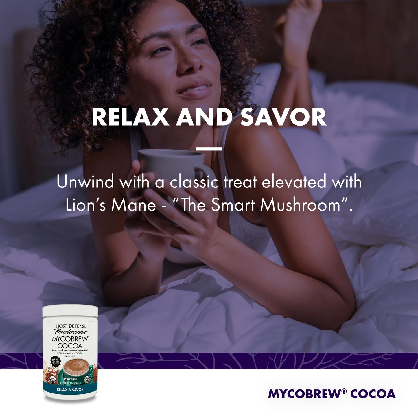 Host Defense Mycobrew Cocoa - Cocoa Powder Drink Mix Includes Lion'S Mane Mushroom - Superfood Powder Drink Mix With Fair Trade