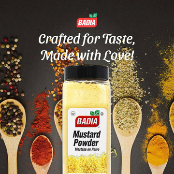 Badia Mustard Powder 16  oz - Versatile Ground Yellow Mustard - Gluten Free, Kosher, MSG Free
