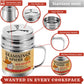 CUSINIUM Spice Shakers Set of 6 - 10 oz BBQ Dry Rub with Adjustable Fan Lid