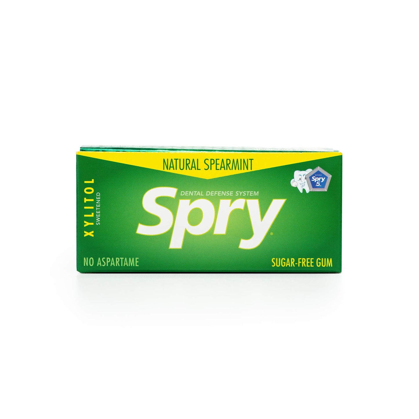 Spry Xylitol Chewing Gum - Aspartame-Free, Sugar-Free, Non-GMO, Gluten-Free - 10 Count Blister Cards, Pack of 20, Spearmint