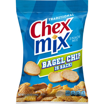 Chex Mix Snack Party Mix, Traditional, Savory Pub Mix Snack Bag, 3.75 oz
