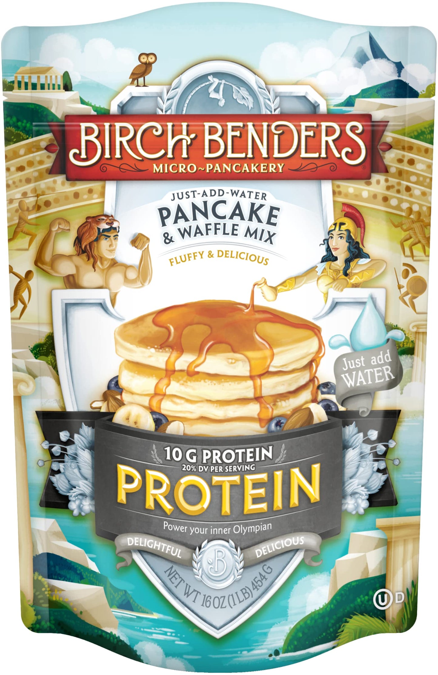 Performance Protein Pancake And Waffle Mix With Whey Protein By Birch Benders, 15 Grams Protein Per Serving, 1 Pound (Pack Of 3)